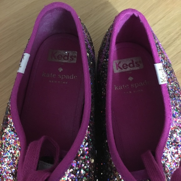 Kate Spade Glittery Keds Sz 8 - Picture 4 of 8